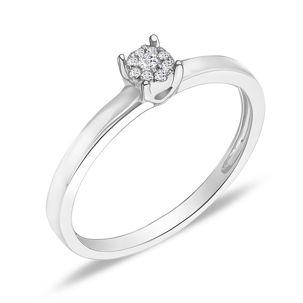Золотое кольцо с бриллиантами (арт. К341136005б) – изображение 1