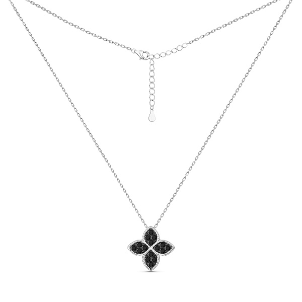 Серебряное колье с черными фианитами (арт. 7507/2386/10ч) – изображение 2