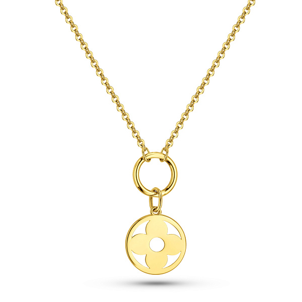 Золотое колье с фианитом (арт. 352677ж) – изображение 1