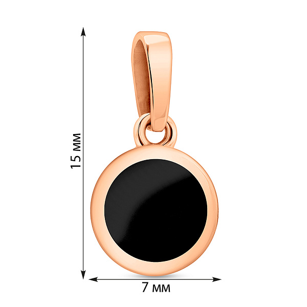 Золотая подвеска Лýна с эмалью (арт. 441081ч) – изображение 3