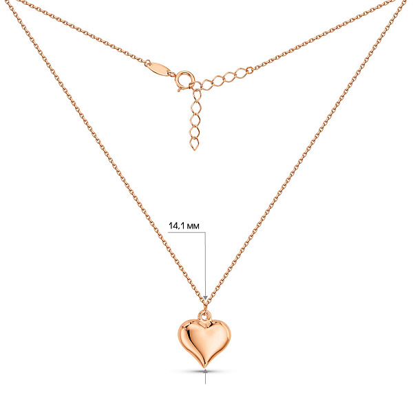 Золоте кольє Серце (арт. 352685/15) – зображення 5