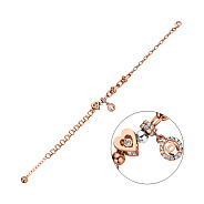 Браслет из золота с фианитами и подвеской (арт. 326101П1)