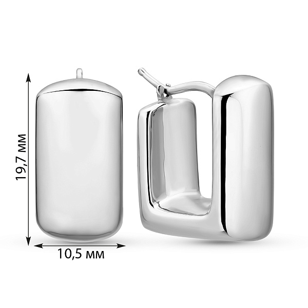 Сережки з білого золота Francelli (арт. е1091996б) – зображення 5