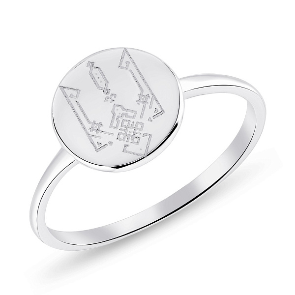 Кольцо из серебра Орнамент-Трезубец (арт. 7501/446кп) – изображение 1