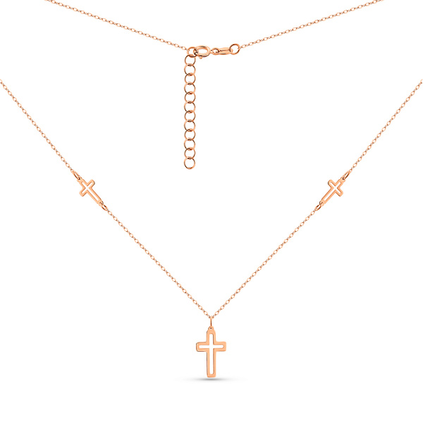 Кольє з червоного золота без каміння (арт. 352808) – зображення 2