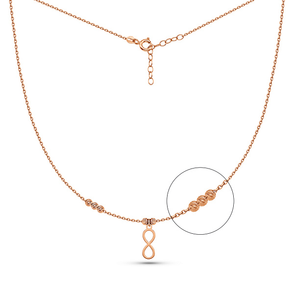 Колье из красного золота Бесконечность (арт. 352514) – изображение 1