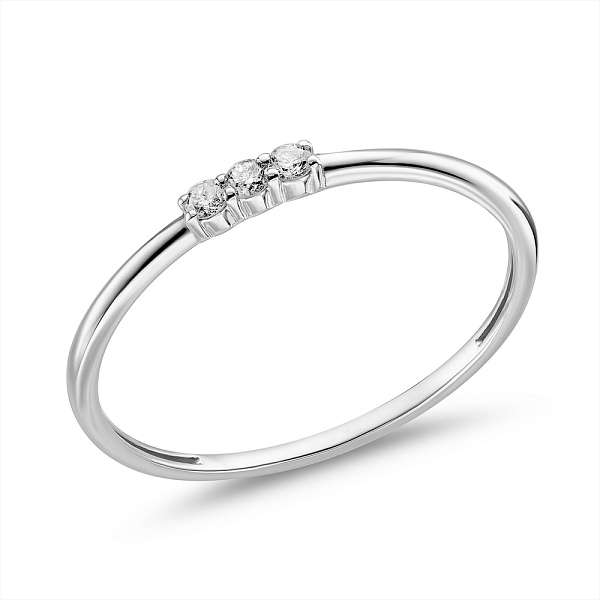 Золота каблучка з діамантами (арт. К011703010б) – зображення 1