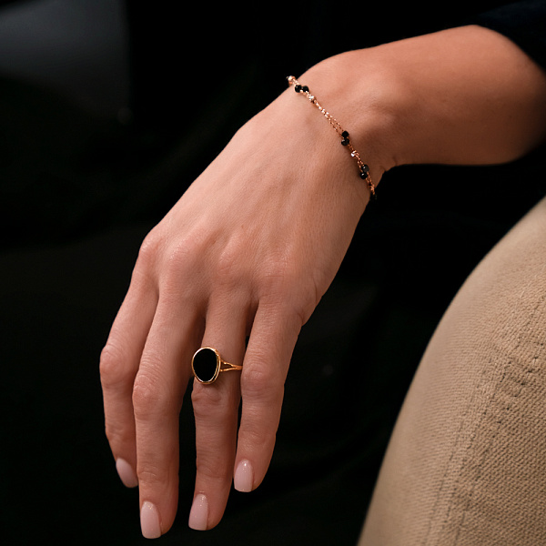 Золотой женский браслет (арт. 323757ч) – изображение 4