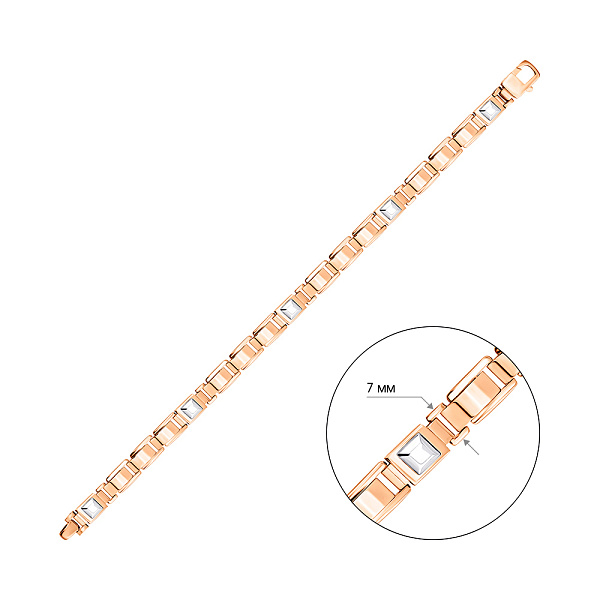 Браслет из красного и белого золота (арт. 3261201кб) – изображение 4