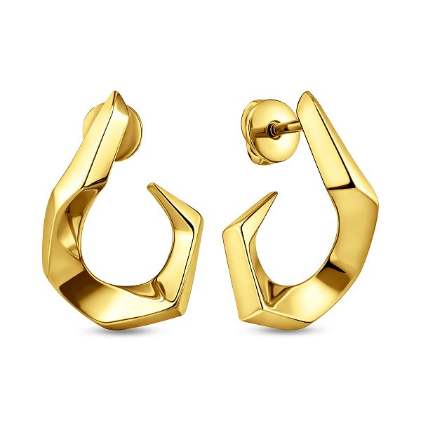 Серьги из желтого золота без камней (арт. 110010ж) – изображение 1