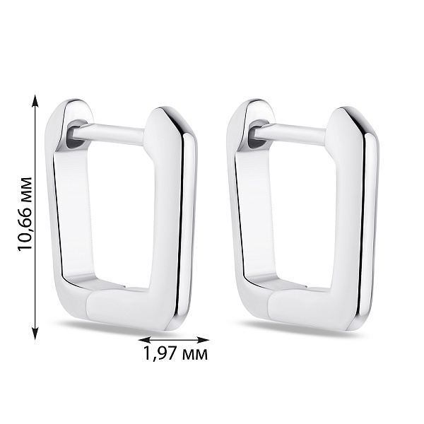 Тонкие серьги из серебра (арт. 7502/4797/10) – изображение 2