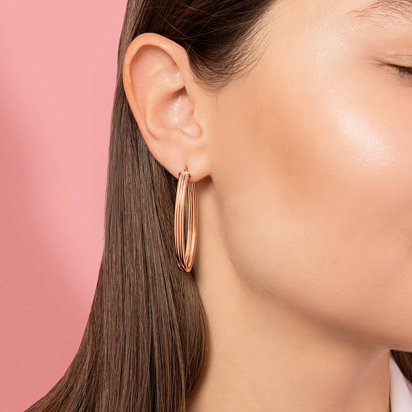 Серьги из красного золота  (арт. 1091621/40) – изображение 2