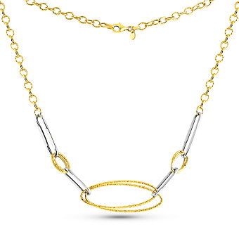 Фото Колье Francelli из желтого и белого золота (арт. 352485жб)