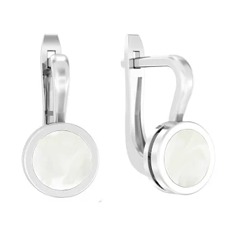 Золотые серьги Лýна с эмалью (арт. 111081/1беп)