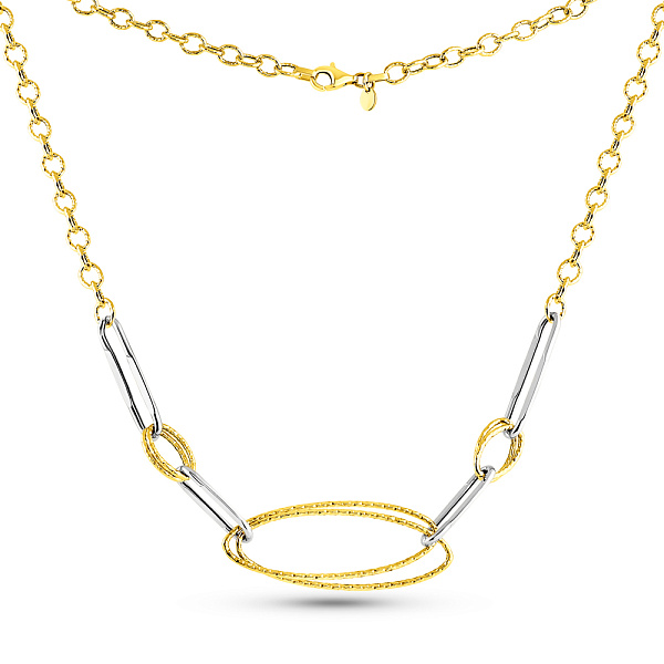 Кольє Francelli з жовтого і білого золота (арт. 352485жб) – зображення 1