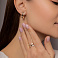 Серьги из красного золота с фианитами (арт. 1092155) – изображение 3