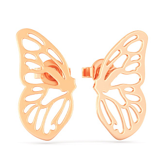 Золоті сережки Крила метелика (арт. 111333)