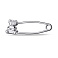 Серебряная булавка Мишка (арт. 7511/БР2/009) – изображение 1