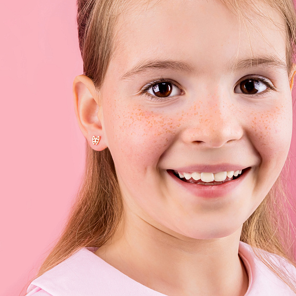 Золотые серьги пусеты без камней (арт. 110905) – изображение 3