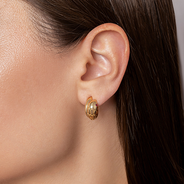 Золотые серьги Змея (арт. 1091933жмлн) – изображение 3