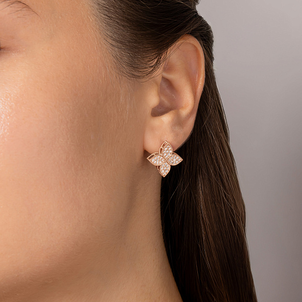 Золоті сережки з фіанітами (арт. 1091412/15) – зображення 2