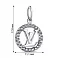 Підвіс зі срібла з білими фіанітами (арт. 7503/ПК2Ф/1004) – зображення 2