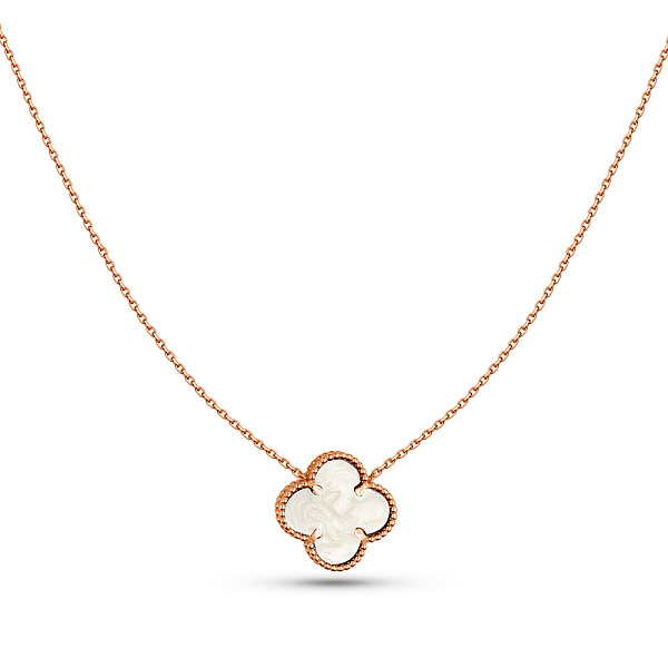 Колье Клевер из красного золота с перламутром (арт. 361496/12п) – изображение 1