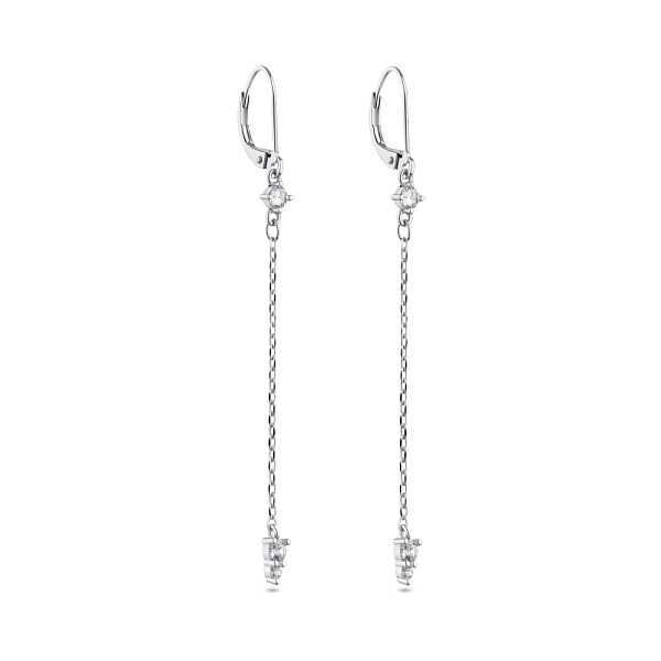 Длинные серьги-подвески из серебра (арт. 7502/4844) – изображение 1
