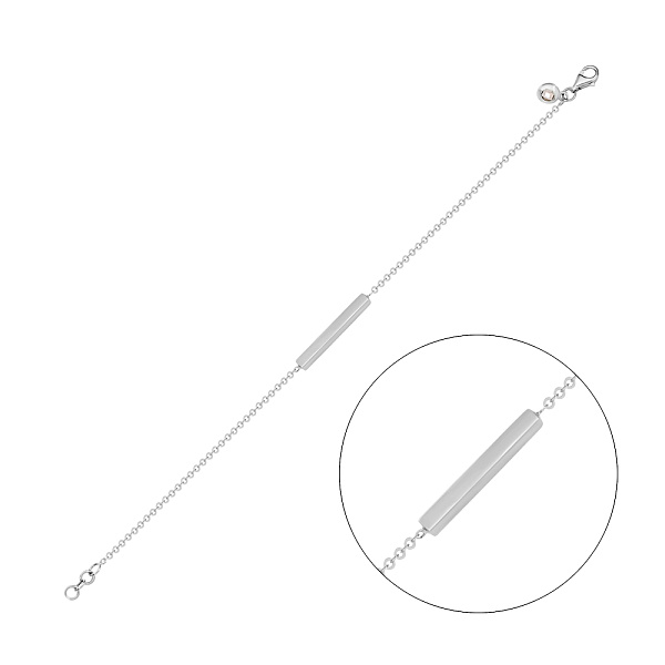 Браслет з білого золота з фіанітом (арт. 324477бкрП1) – зображення 1