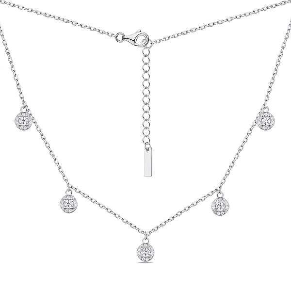 Колье из серебра с фианитами (арт. 7507/1909) – изображение 2