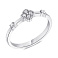 Серебряное кольцо Клевер с фианитами (арт. 7501/5996) – изображение 1