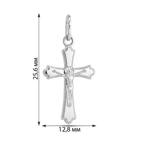 Серебряный нательный крестик Распятие Христово (арт. 7504/2-0095.0.2) – изображение 2