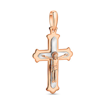 Золотий натільний хрестик з розп'яттям (арт. 501613кб)