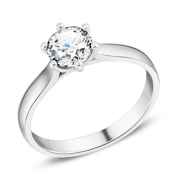 Кольцо из золота с бриллиантом (арт. К01115907046б) – изображение 1