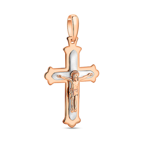 Золотий натільний хрестик з розп'яттям (арт. 501613кб) – зображення 1