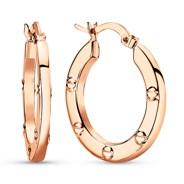 Серьги-кольца из красного золота (арт. 1091111/25) – изображение 1