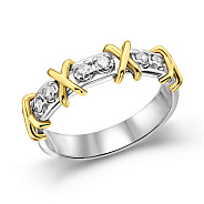 Фото Золотое кольцо с бриллиантами (арт. 1192207223)