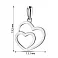 Серебряный подвес Сердечки (арт. 7503/4028) – изображение 2