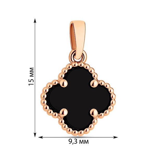Золотой кулон с ониксом (арт. 441439/8о) – изображение 2