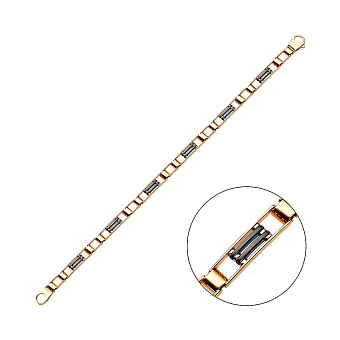 Фото Золотой мужской браслет с ониксом (арт. 324910о)