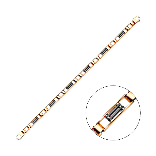 Золотой мужской браслет с ониксом (арт. 324910о) – изображение 1