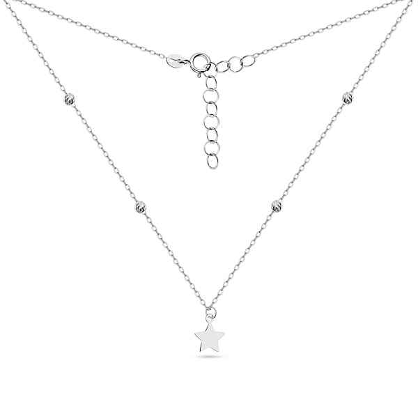 Колье из белого золота Звезда без камней (арт. 352176ба) – изображение 2