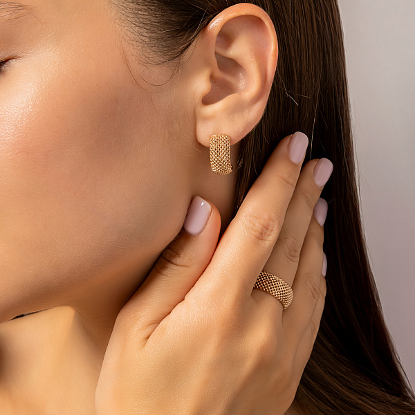 Каблучка з червоного золота без каменів (арт. 156727) – зображення 3