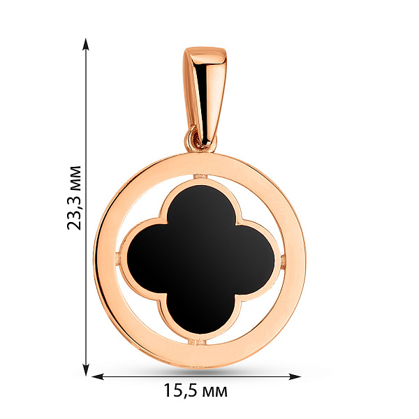 Кулон з золота з емаллю (арт. 424759еч) – зображення 3