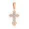 Золотая подвеска-крестик с фианитом (арт. 440542) – изображение 1