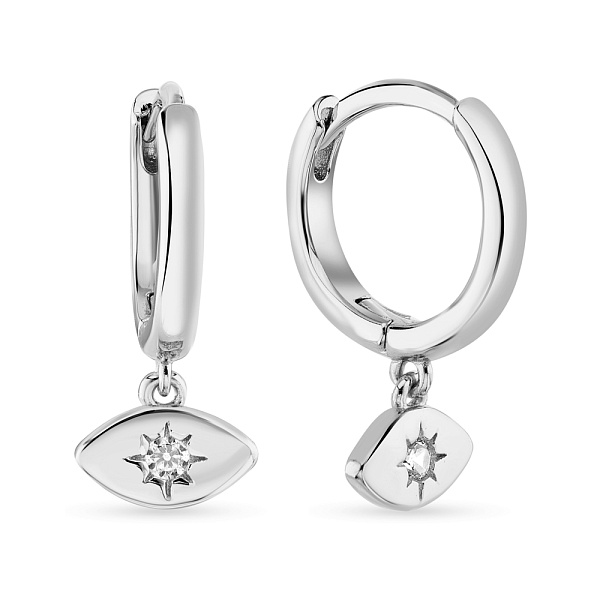 Серьги из серебра с подвесками (арт. 7502/4587/10) – изображение 1