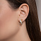 Серьги из желтого золота с дорожкой из фианитов (арт. 111300ж) – изображение 2