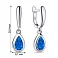 Срібні сережки з синім опалом  (арт. 7502/3365Пос) – зображення 2