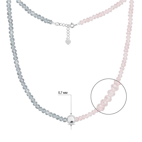 Колье из серебра и с фианитов (арт. 7507/908-01487) – изображение 2