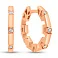 Серьги-кольца из красного золота с фианитами (арт. 1091393/20) – изображение 1